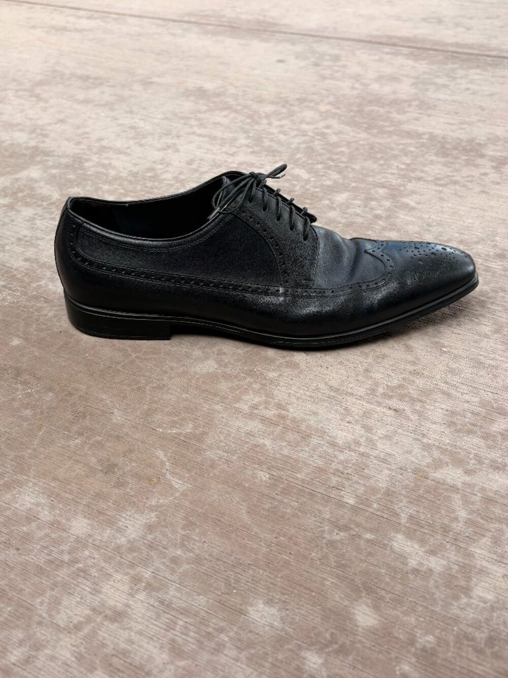 a. testoni |  Men's Wingtip Oxford Dress Shoes (Black)
